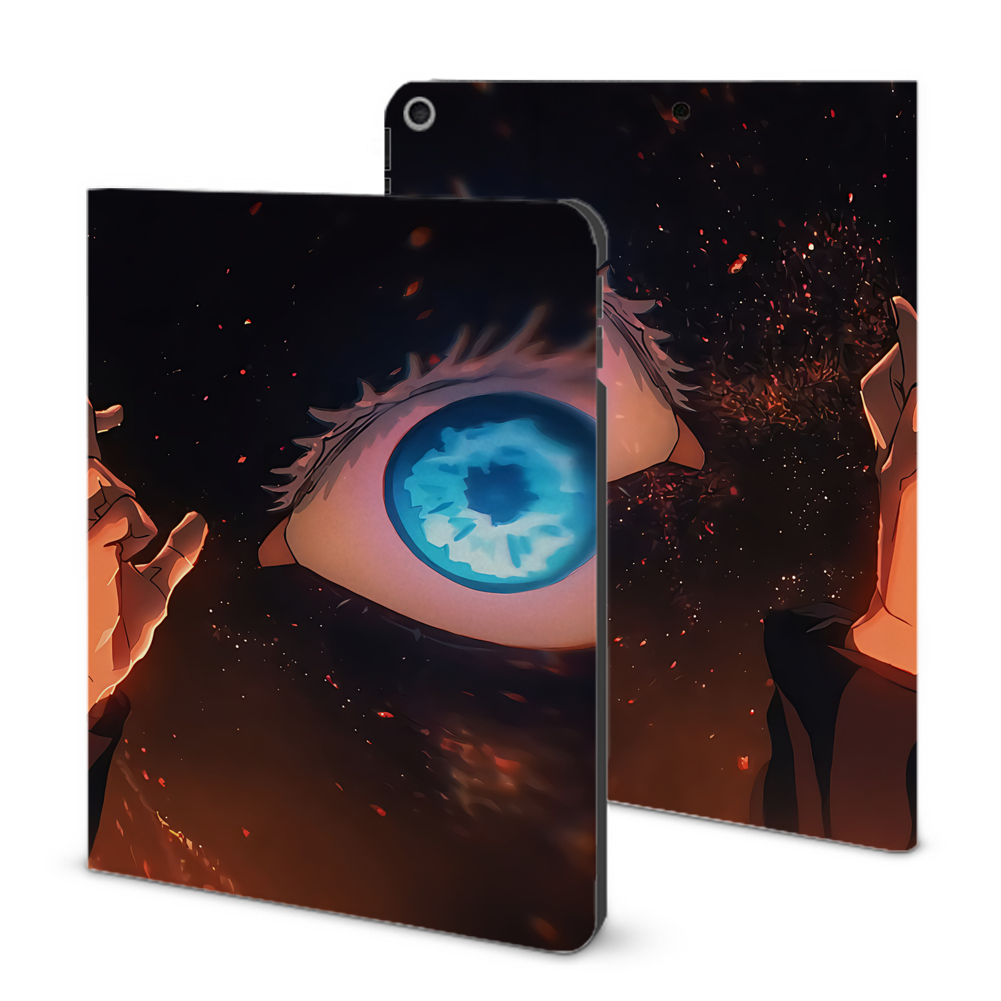 （画像用） 呪術廻戦 Jujutsu Kaisen IPad ケース ブック型 PUレザー TPU 耐衝撃 軽量 薄型 ペン収納なし 全面保護 IPad 各モデル対応